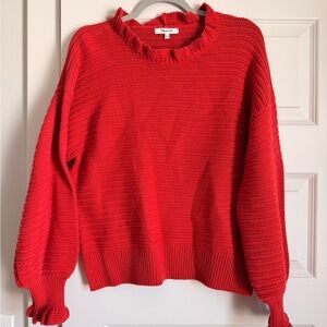 Never worn! Madewell red sweater. Large.